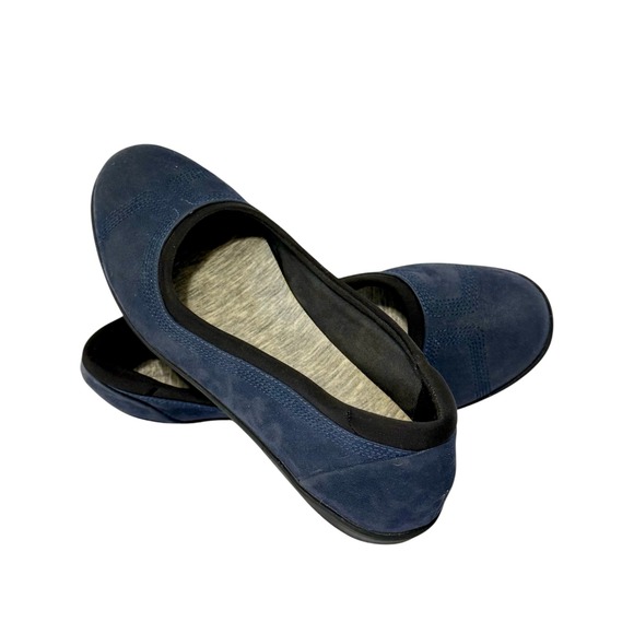 Clarks Shoes - Clarks Cloudsteppers Sillian 2.0 Star Navy Blue Ballet Flats Womens Shoes Sz-10